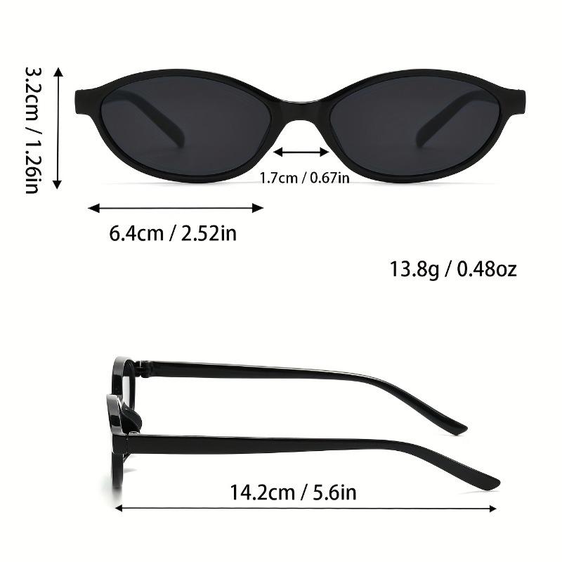 1 Pair of Y2K Style Classic Oval Frame Men's and Women's Fashionable Glasses Are Perfect for Casual Wear Pography
