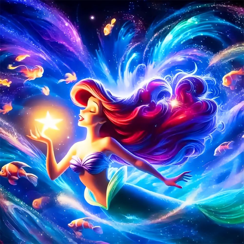 Disney Princess Starry Sky Collection 5D Diamond Painting Full of Diamonds DIY Handmade Diamond Painting Fantasy Cartoon Decoration Painting Kit
