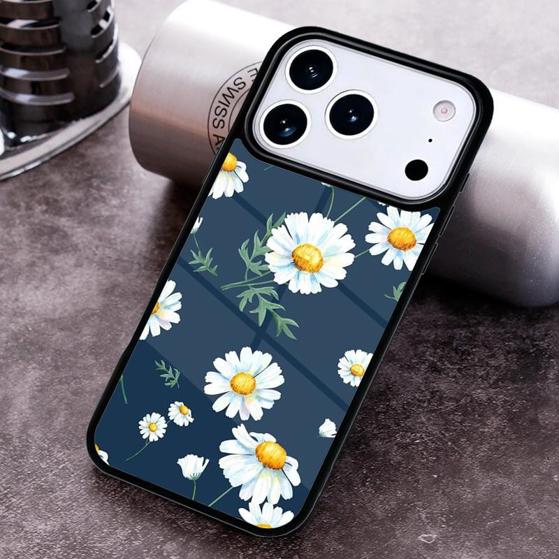 Daisy Watercolor Phone Case For iPhone 17 16 15 14 13 12 11 Pro Max Plus 17Air Soft Silicone Cover