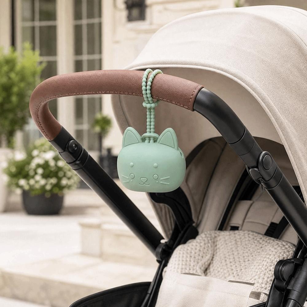 Soft Grip Strap Pacifier Case with lanyard Pacifier Pouch Cute Silicone Pouch  Stroller Travel