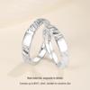 Geometric Glacier 999 Pure Silver Irregular Texture Open Rings for Couples - 2025 Edition