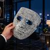 Eye-catching Festival Mask Halloween Rhinestone Full Face Mask, Sparkly Masquerade for Lightweight Dance Performance, Hip Hop Party Stage Prop