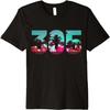 Miami 305 Area Code Florida Vintage Palm Trees Pride Retro Premium T-Shirt