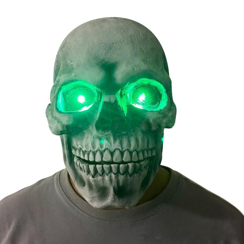Halloween hororová maska ​​Čelist Ústa Pohyblivá lebka Latexová maska ​​Skull Cosplay Rekvizity
