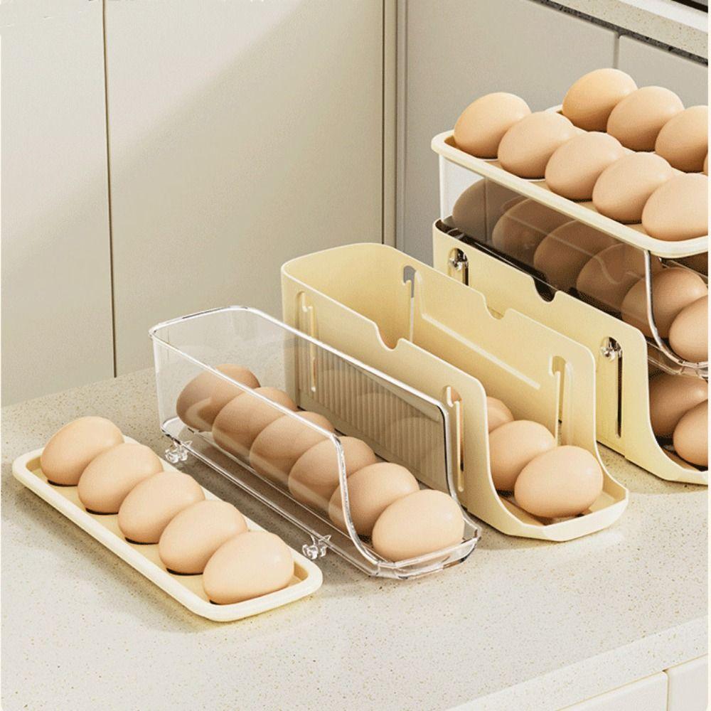 Removable Rolling Eggs Storage Tray Holds 17 Eggs Egg Holder Refrigerator Egg Holder  Kitchen