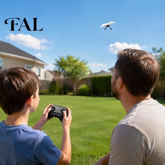 Beginner Airplane Toy Kit Remote Control Paper Kit, DIY Electric RC Plane with Gyro Handmade Stabilizer, Dual Propellers, Lightweight Glider Assembly