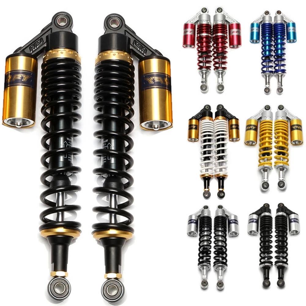 RFY Motorcycle Shock Absorber 400mm Hydraulic Rear Suspension for ATV and Kart White-Gold