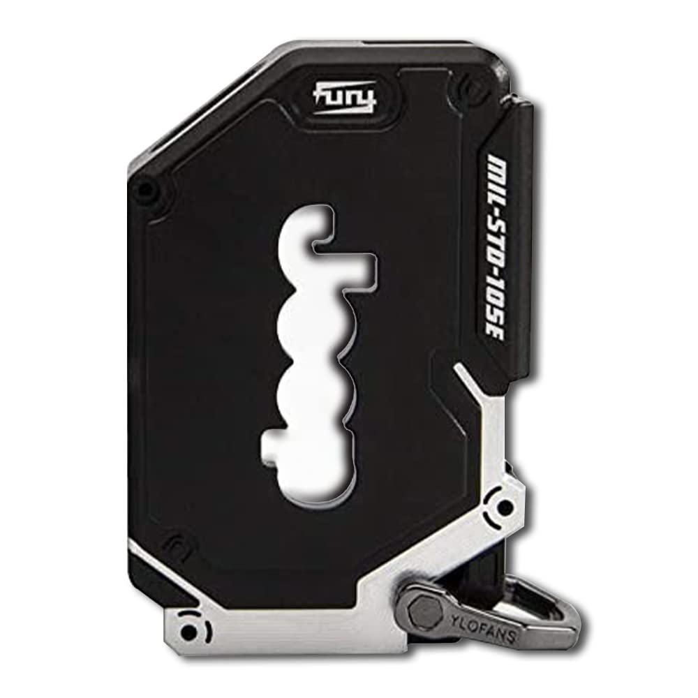 

FUNY AL4X4 Держатель для ключей Специальный Стильный Алюминиевый сплав Ключ Пятна и Царапины Совместим с Jeep Wrangler JL 2018 2019 2020 Чехол, Детали, Кейс, чёрный