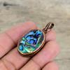 Abalone Shell Pendant Electroformed Copper Pendant Gemstone Pendant Electroformed Jewelry Handmade Pendant Anniversary Gifts Copper Jewelry
