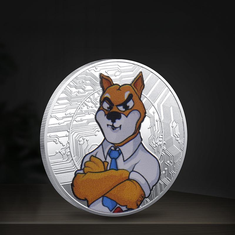 Color UV Shiba Inu Coin Virtual Bit Commemorative Coin Digital Virtual Currency Gold Coins, Christmas gift, Stocking stuffers