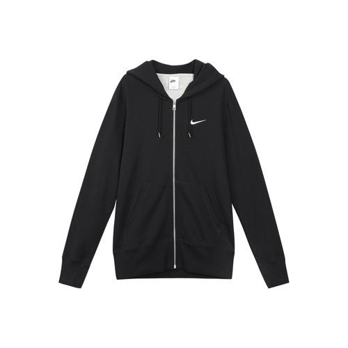 

Nike Solid Color Pocket Zip-Up Hoodie for Men Black M чёрный