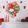 Elf Lively Christmas Ribbon Wreath Eyecatching Decorative Wreath For Joyous Festive Gatherings