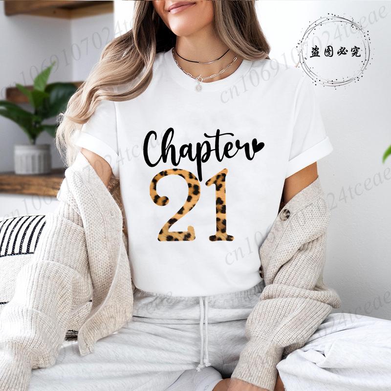 It's My 21th Birthday Leopard Birthday Vintage Graphic TShirt Unisexs Short Sleeve Crew Neck Casual with Retro Aesthetic Clothes
