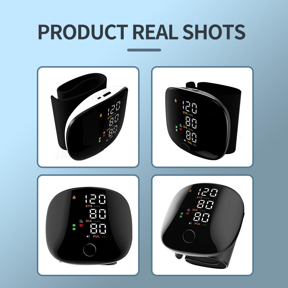 Intelligentes Englisches Modell Handgelenk-Blutdruckmessgerät mit Sprachausgabe, geteilter Pumpe, Lithiumbatterie und Touchscreen