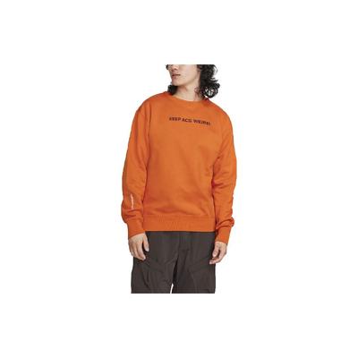 Nike Lockeres Rundhals-Langarm-T-Shirt mit Buchstabenaufdruck Unisex Oberteile Orange FD9850-893