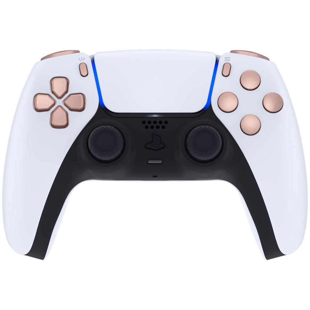 eXtremeRate Replacement for PS5 Controller Share Optional Face Full Button Set for PlayStation 5 Controller Not Champagne D-Pad (BDM-010 & 020), R1,