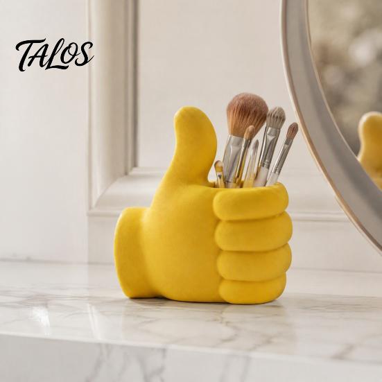 Desktop Accessory for Office 3D Printed Thumbs‑Up Pen Holder, Funny Gesture Shaped Desk Organizer, Creative Large Capacity Organizer Pencil