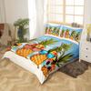 Pineapple Duvet Set Tropical Fruit Beach Print Bedding Set Teen Bedroom Decoration Three-Piece Set