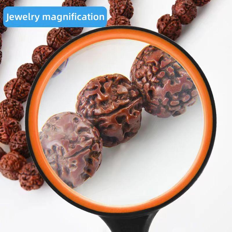 10x Magnifying Glass for Kids Seniors Handheld Reading Magnifier Non Slip Shatterproof Lens for Exploration