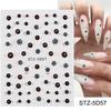 New nail art stickers embossed 5D three-dimensional Halloween cartoon bow ghost-shaped spider web nail stickers