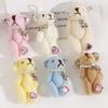 Cartoon Bear Shape Dolls Bag Pendants Bag Charm Plush Keychain Pendant Plush Material Backpack Pendant Gift for Girls