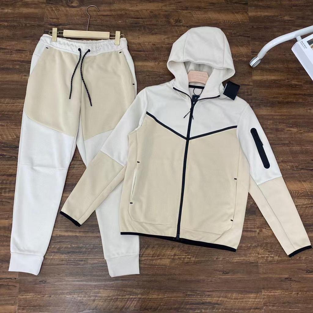 Tuta sportiva casual da uomo 2024 con cappuccio e zip laterale