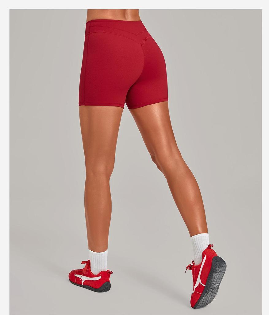 High-Waisted Cross-Waist Yoga Shorts for Running, Cycling, Sports (Model 9721)