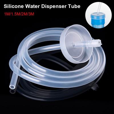 1 Satz Lebensmittelechter Silikonschlauch Transparent Universelles Zulaufrohr 1/1,5/2/3 Meter Automatischer Saug-Wasserspender-Schlauch