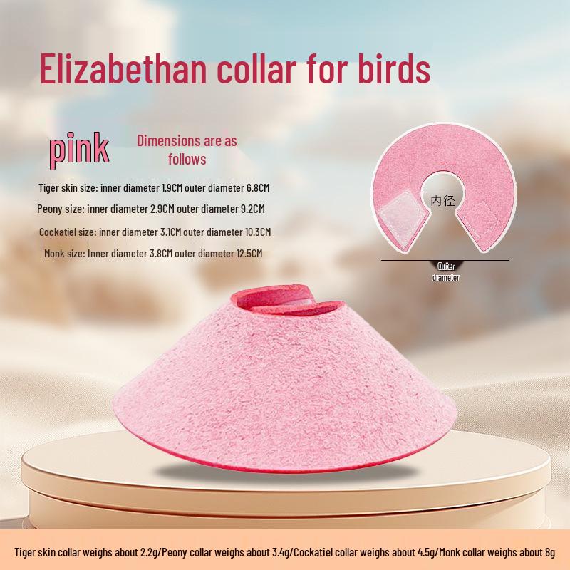 Soft Elizabeth Collar for Parrots - Neck Protector & Bib for Small Birds