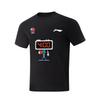 Li Ning T Shirts Unisex Black Crew Neck Moderate Straight Fit AHSVE61-1
