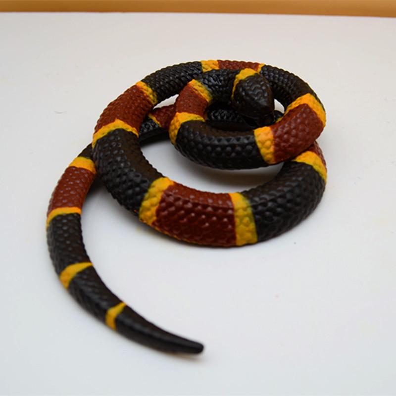Realistic Coral Snake Rubber Toy - North American Simulation