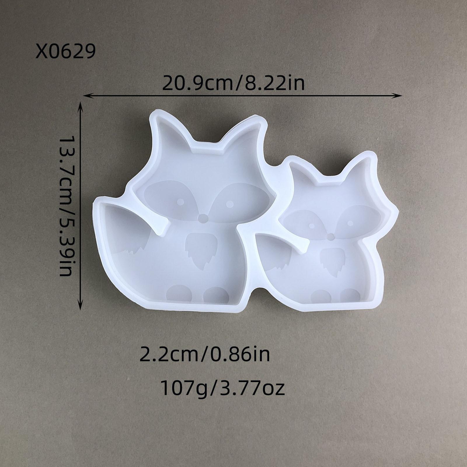 

Two Foxes Ornament DIY Silicone Mold Home Decorative Cement Plaster Moulds DIY, para dulces, Fondant, Chocolate, herramientas