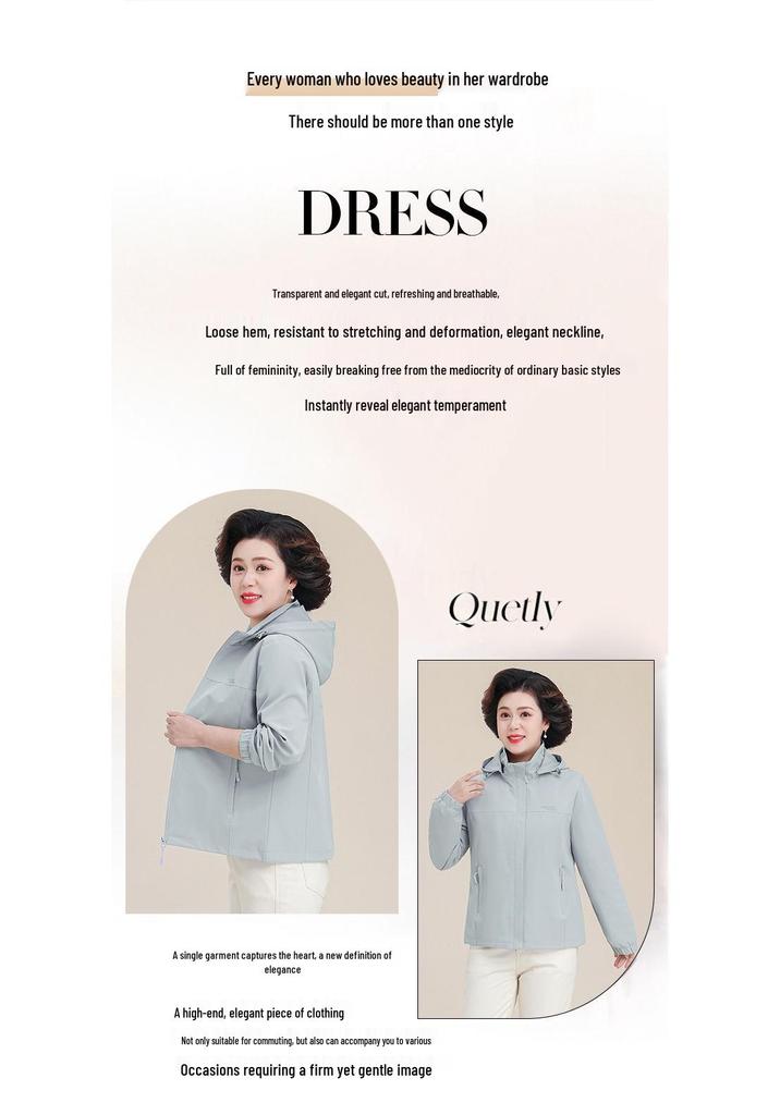 Frühlingsmode für Mama: Kapuzen-Freizeitjacke für Damen 50+ - Stilvoll für Frühling & Herbst
