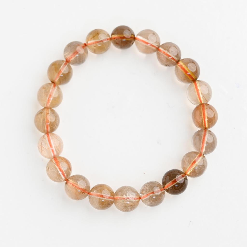 Eigado Jewelry Town Shosenkyo Rutilated Quartz 10mm 16cm Wrist Limited Natural Power Bracelet, Stone, Circumference, One-of-a-Kind, Edition, Stone,