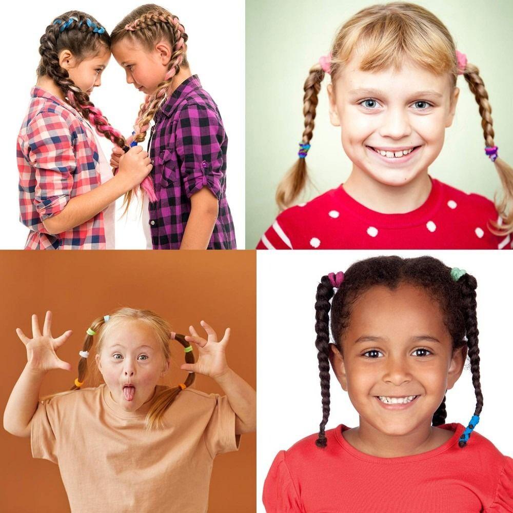 Disposable Hair Bands Set Candy Colored Hair Ropes Rubber Band  Children Ponytail Holder