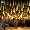 Solar LED Meteor Shower Rain Lights Falling Light Waterproof 8Tubes 288LED Fairy Lights For Xmas Tree Garden Wedding Party Decor