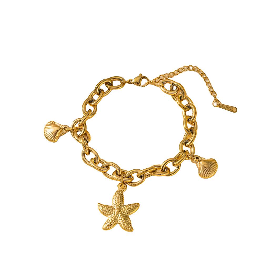 Summer New Necklace Female Starfish Shell Pendant Jewelry Light Luxury Fashion Niche High-end Accessories