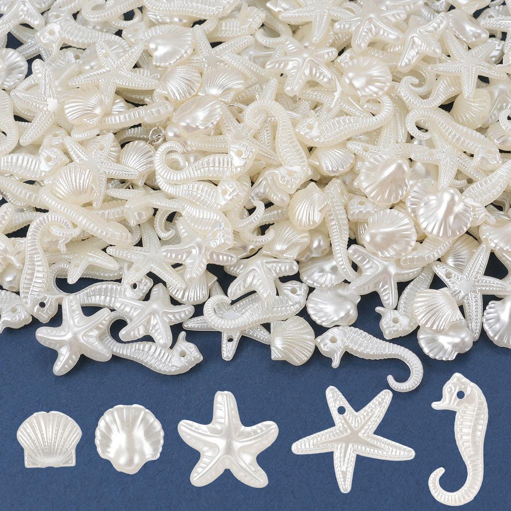 30/60g ocean series mixed resin beads starfish shell DIY necklace bracelet pendant jewelry beads