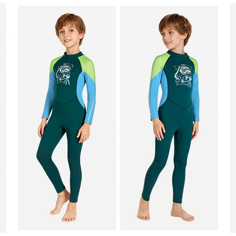Children's Diving Suit 2.5MM Boys Long-sleeved Swimsuit Thick Warm Snorkeling Surfing Cold Jellyfish
