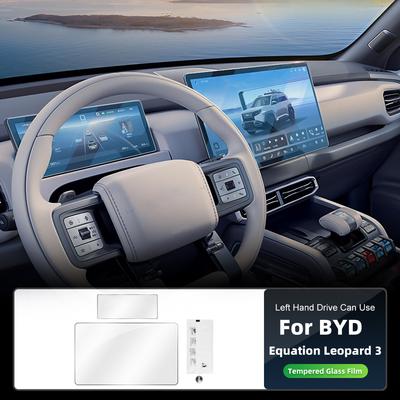 Car Tempered Glass Protective Film For BYD Formula Leopard 3 Titanium 3 2025+ GPS Navigation Dashboard Display Screen Protector