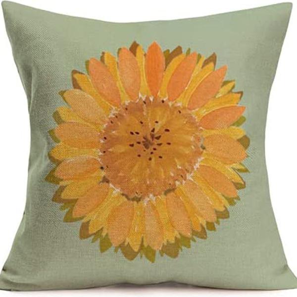 Year Daisy Flower Linen Pillow Case Home Decor Hydrangea Sofa Pillow Cushion