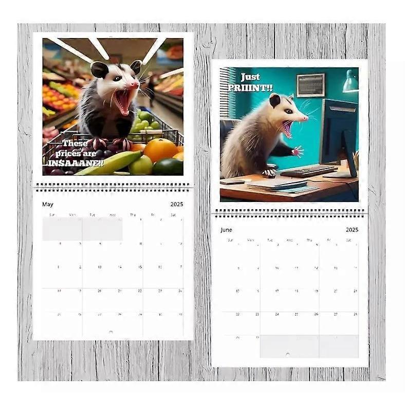 2025 Funny Screaming Possums Calendar - 2025 Wall Calendar