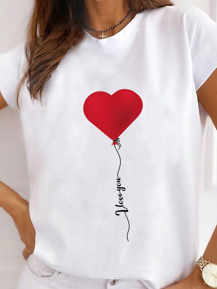 (Asian Size) sweet letter cute 90s Clothing Shirt Women Printed Lady Casual Short Sleeve T Tee Top Fashion Female Graphic T-shirts