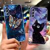 For Samsung A04s Case SM-A047M Clear Aesthetic Cute Cat Fashion Flowers Painted Back Cover For Samsung Galaxy A04s Phone Case
