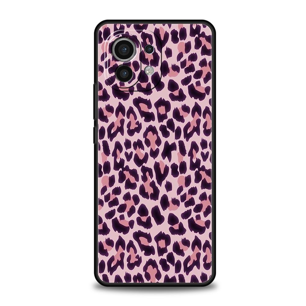 

Phone Case For Xiaomi Mi 14 13 12 11 Lite 13T 12T 11x 11T 10T Pro 9T Note 10 Lite Silicone Black Cover Leopard Cheetah print Xiaomi 14