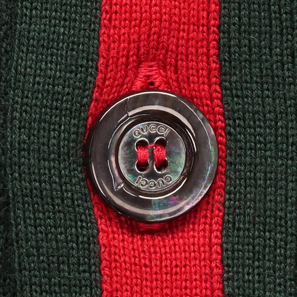 GUCCI Sweaters Men's Black V Neck Moderate Cardigan 408146-X1317-4060