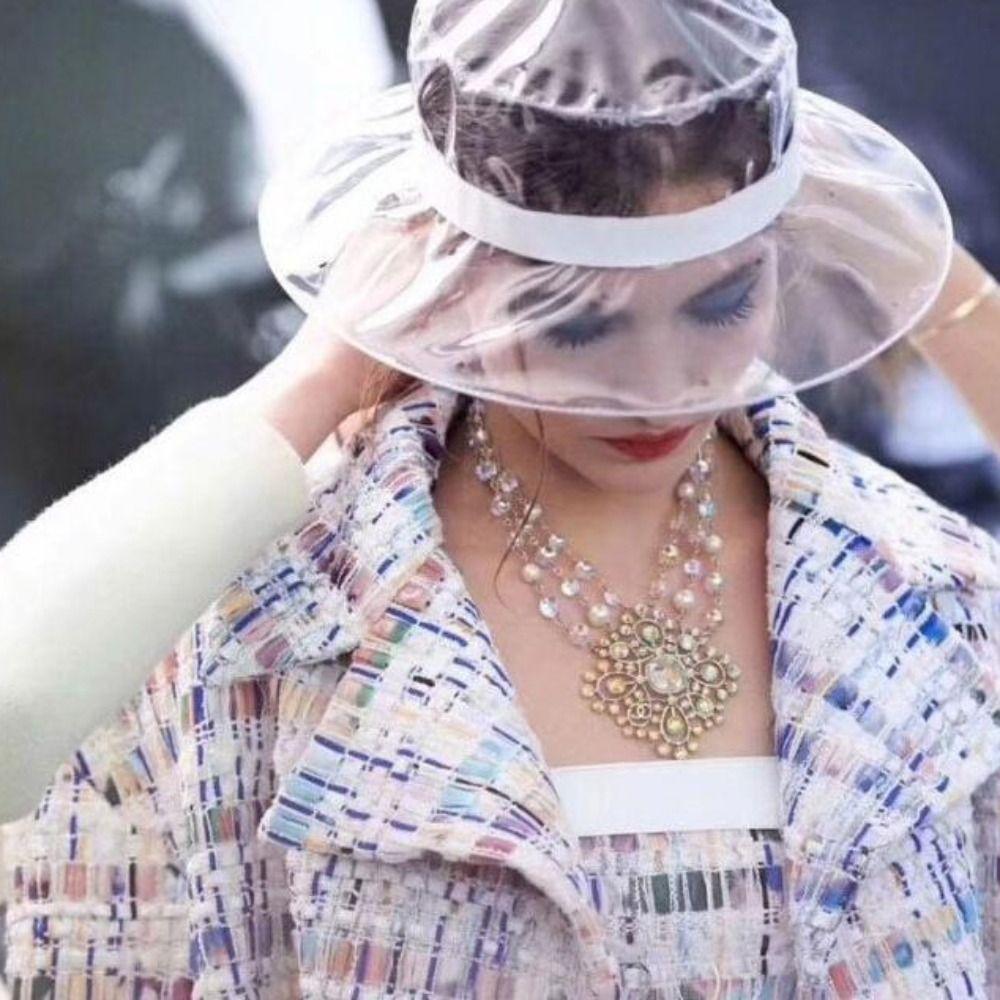 Pvc Clear Bucket Hat Waterproof Sun Cap Casual Transparent Fisherman Hat  Outdoor