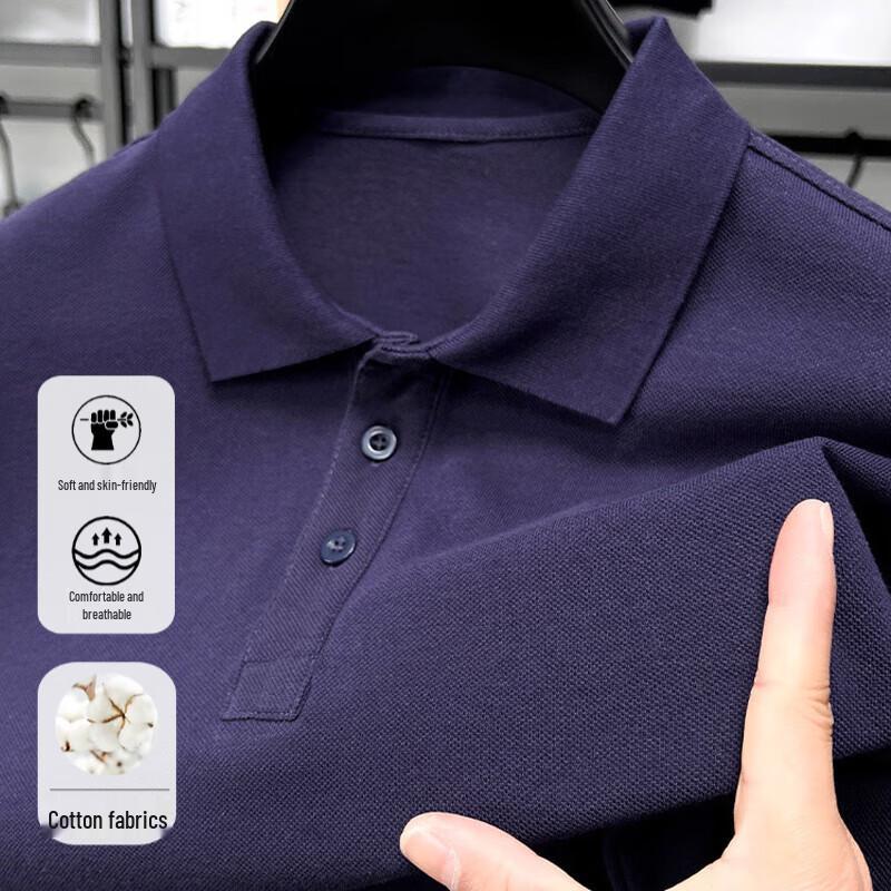 Polo da uomo Pierre Cardin 220g Cotone Pettinato Traspirante Manica Corta