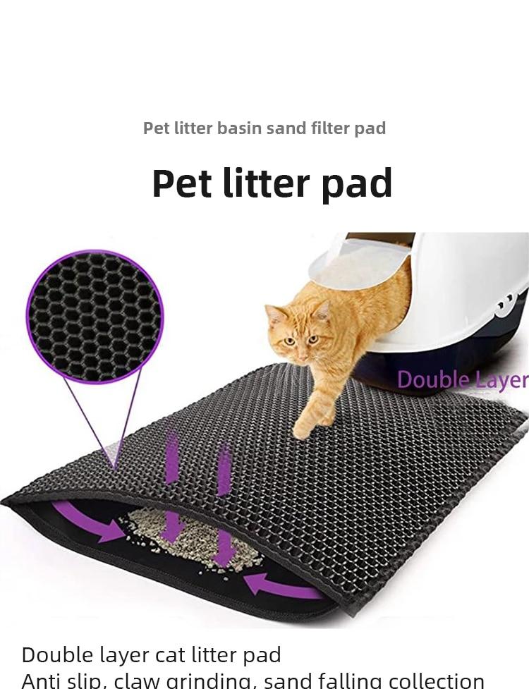 1/2/3Pcs 30x30cm Pet Litter Mat Waterproof Double Layer Pet Litter Mat Non Slip Mat Washable Cat Mat Pet Supplies