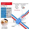 Mini Quick Terminal Block Fast T Type Wire Connector Electric Splice Crimp Non Destructive Without Breaking Cable Insulated Lin